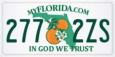 FL license plate 2772ZS