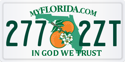 FL license plate 2772ZT