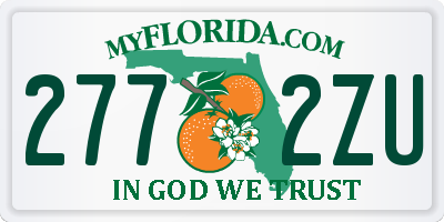 FL license plate 2772ZU