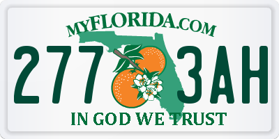 FL license plate 2773AH