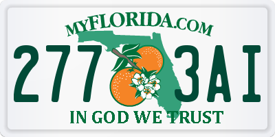 FL license plate 2773AI