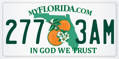 FL license plate 2773AM