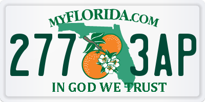 FL license plate 2773AP