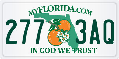FL license plate 2773AQ