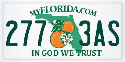 FL license plate 2773AS