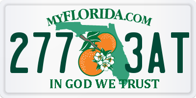 FL license plate 2773AT