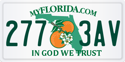 FL license plate 2773AV