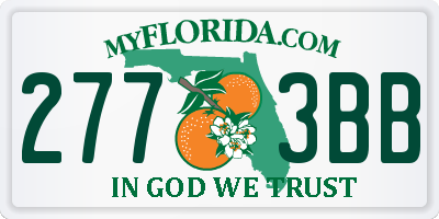 FL license plate 2773BB