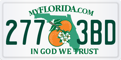 FL license plate 2773BD
