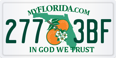 FL license plate 2773BF