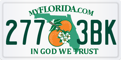 FL license plate 2773BK