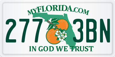 FL license plate 2773BN