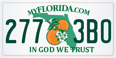 FL license plate 2773BO