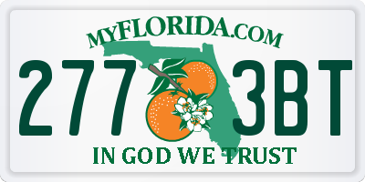 FL license plate 2773BT