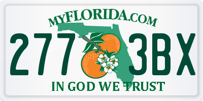 FL license plate 2773BX