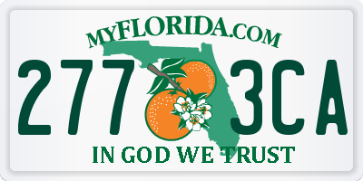 FL license plate 2773CA