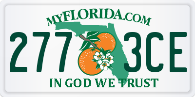 FL license plate 2773CE