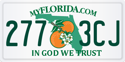FL license plate 2773CJ