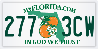 FL license plate 2773CW
