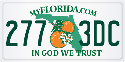 FL license plate 2773DC
