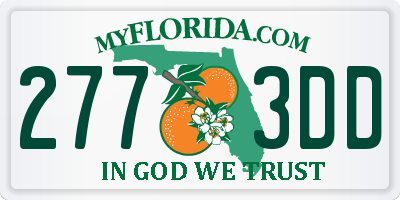 FL license plate 2773DD