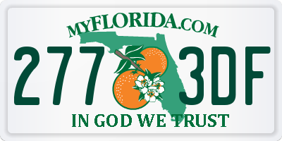 FL license plate 2773DF