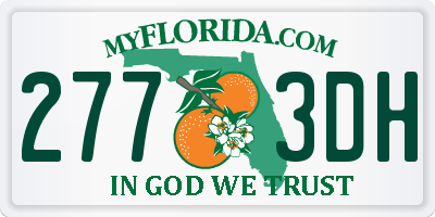 FL license plate 2773DH