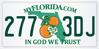 FL license plate 2773DJ