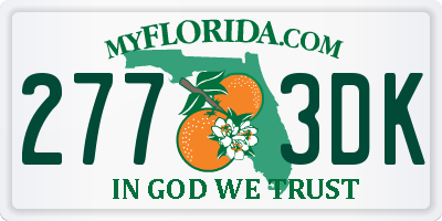 FL license plate 2773DK