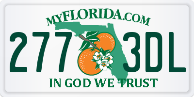 FL license plate 2773DL