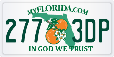 FL license plate 2773DP