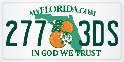 FL license plate 2773DS