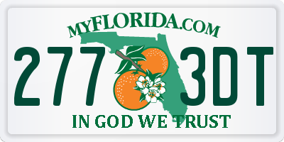 FL license plate 2773DT