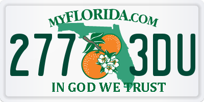 FL license plate 2773DU