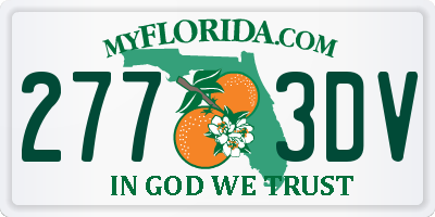 FL license plate 2773DV