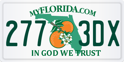 FL license plate 2773DX