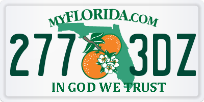 FL license plate 2773DZ
