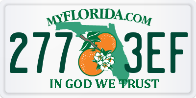 FL license plate 2773EF