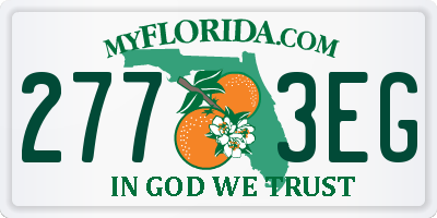 FL license plate 2773EG