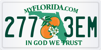 FL license plate 2773EM