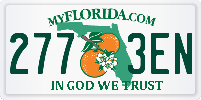 FL license plate 2773EN