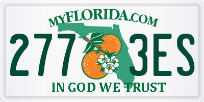 FL license plate 2773ES