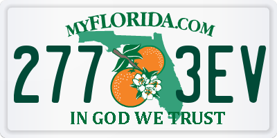 FL license plate 2773EV