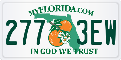 FL license plate 2773EW