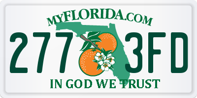 FL license plate 2773FD