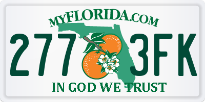FL license plate 2773FK
