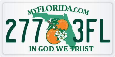 FL license plate 2773FL