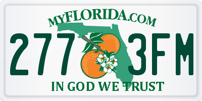 FL license plate 2773FM