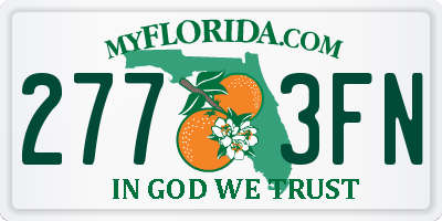 FL license plate 2773FN