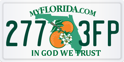 FL license plate 2773FP